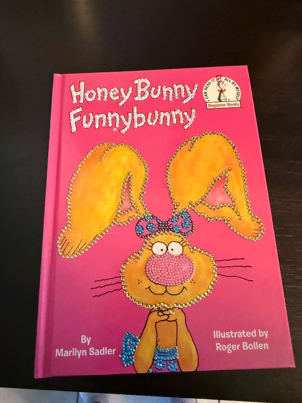 Handmade bedazzled. Honey Bunny Funnybunny Children's Book - Pink Bunny Cover